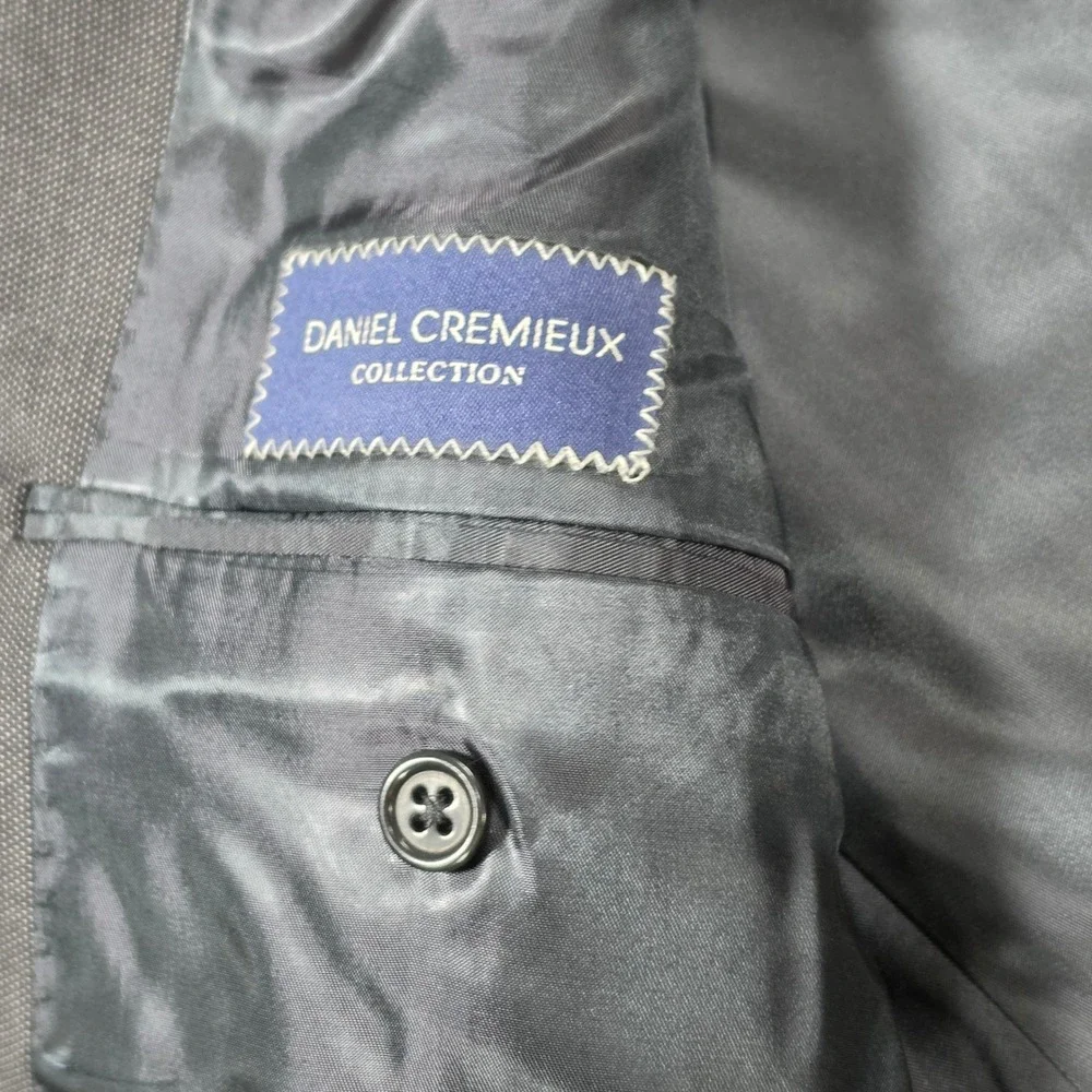 Daniel Cremieux Blazer Mens 46R Charcoal Gray Excellent 3-Button Sport Coat